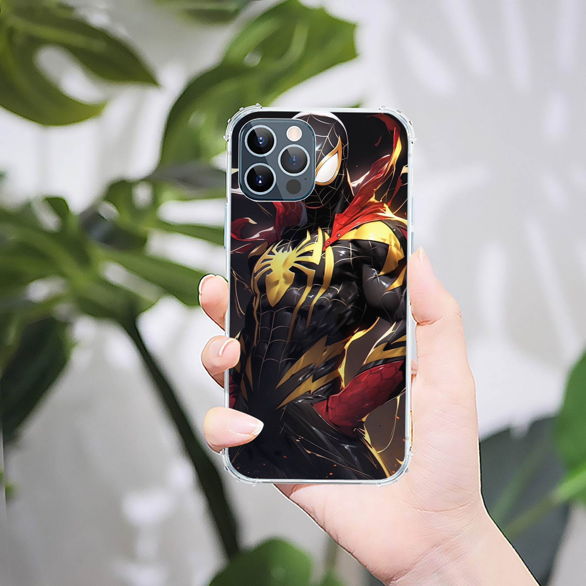 （画像用） Spider Man スパイダーマン 【iPhone 12シリーズ対応】透明スマホケース（クリアソフトケース）